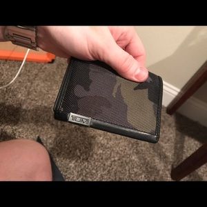 Tumi Black/Camo Card Holder/Wallet